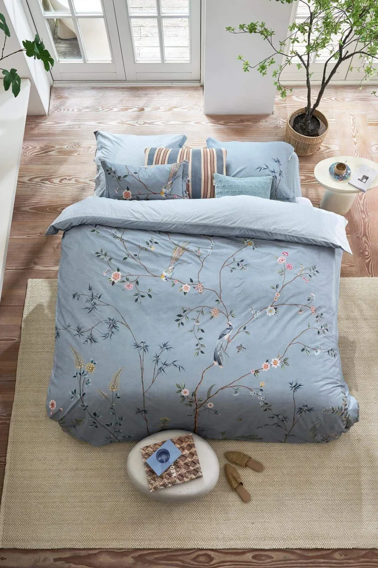 Bettbezugsset Bamboo Blossom Hellblau