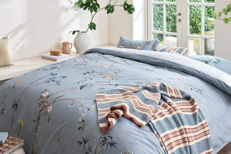 Bettbezugsset Bamboo Blossom Hellblau