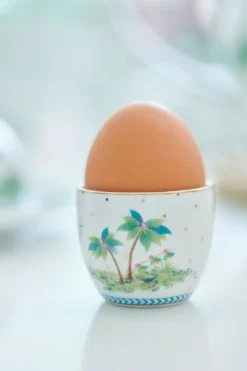 Eierbecher Jolie Punkte Gold Blau