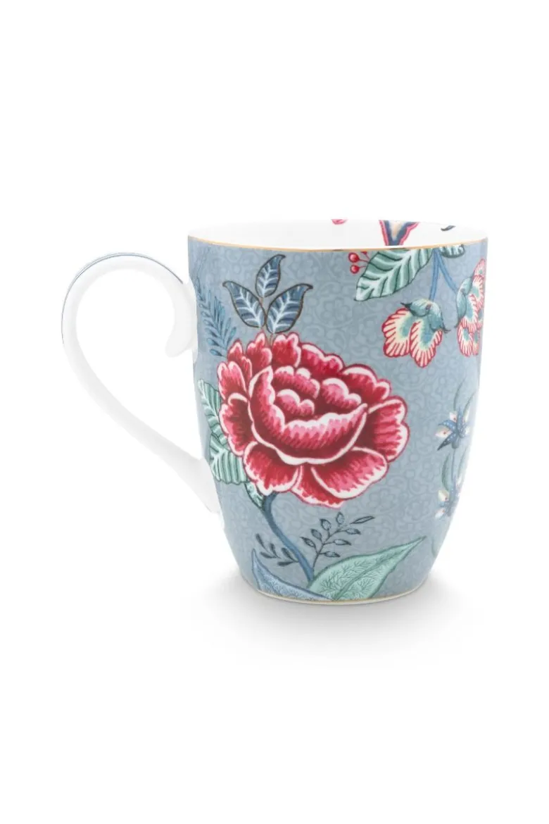 Flower Festival Tasse Gross Hellblau