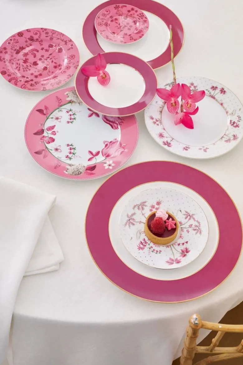 Frühstücksteller Jolie Punkte Gold Rosa 21cm