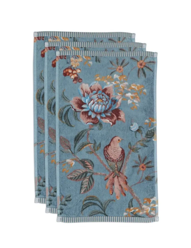 Gästehandtuch Set/3 Secret Garden Blau 30x50cm