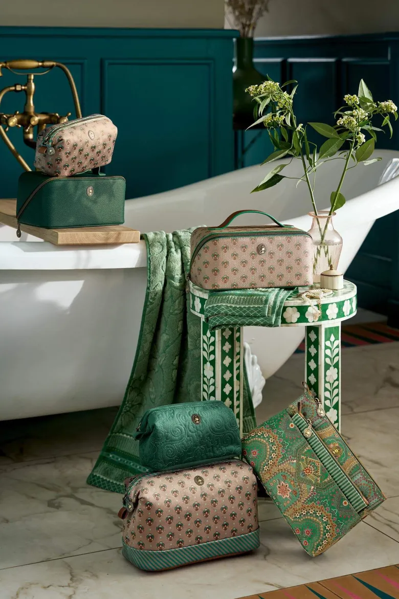 Necessaire Cooper Groß Jaipur Flower Grün