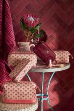 Necessaire Cyrille Mittelgroß Jaipur Flower Rosa