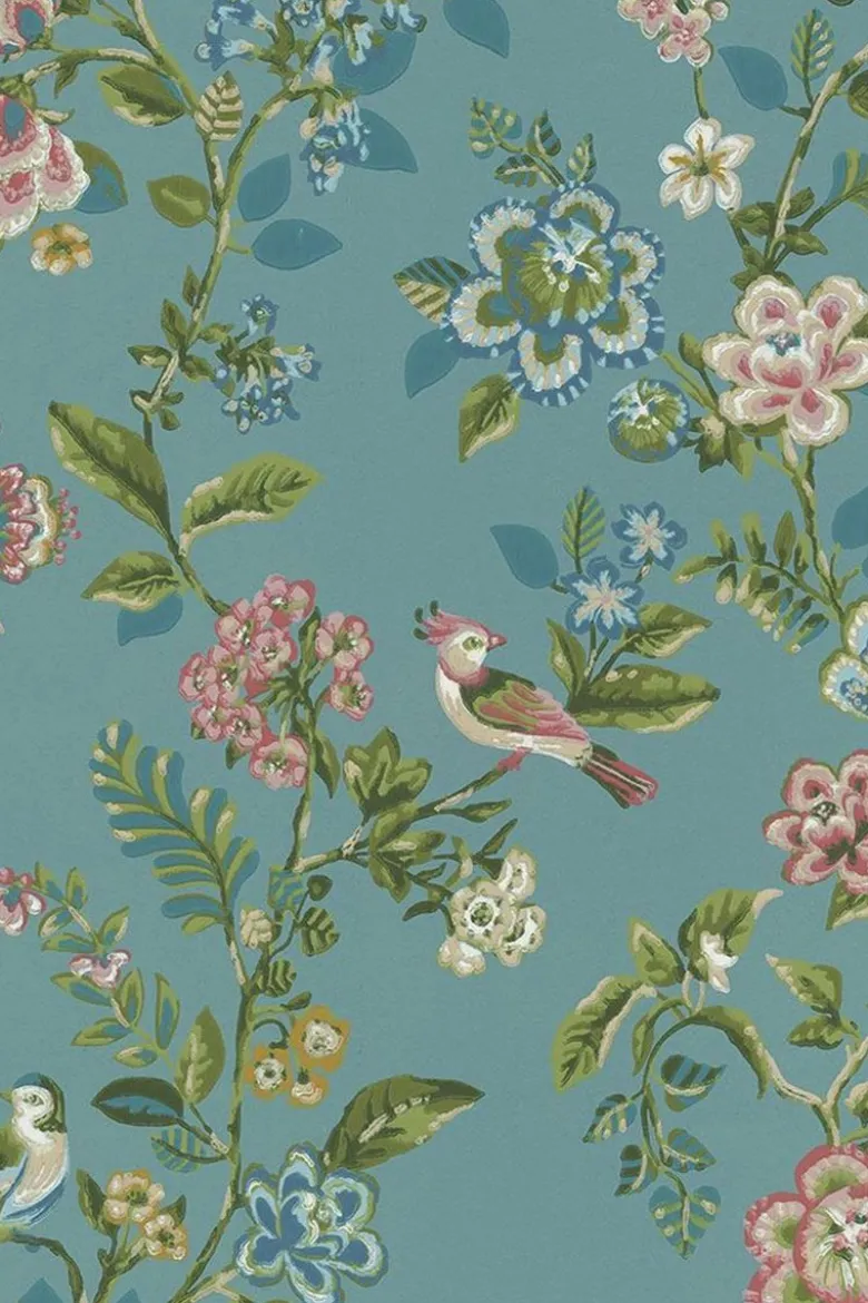 Pip Studio Botanical Print Vliestapete Meeresblau