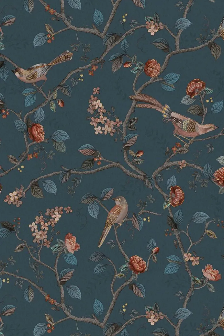 Pip Studio Good Nightingale Vliestapete Dunkelblau