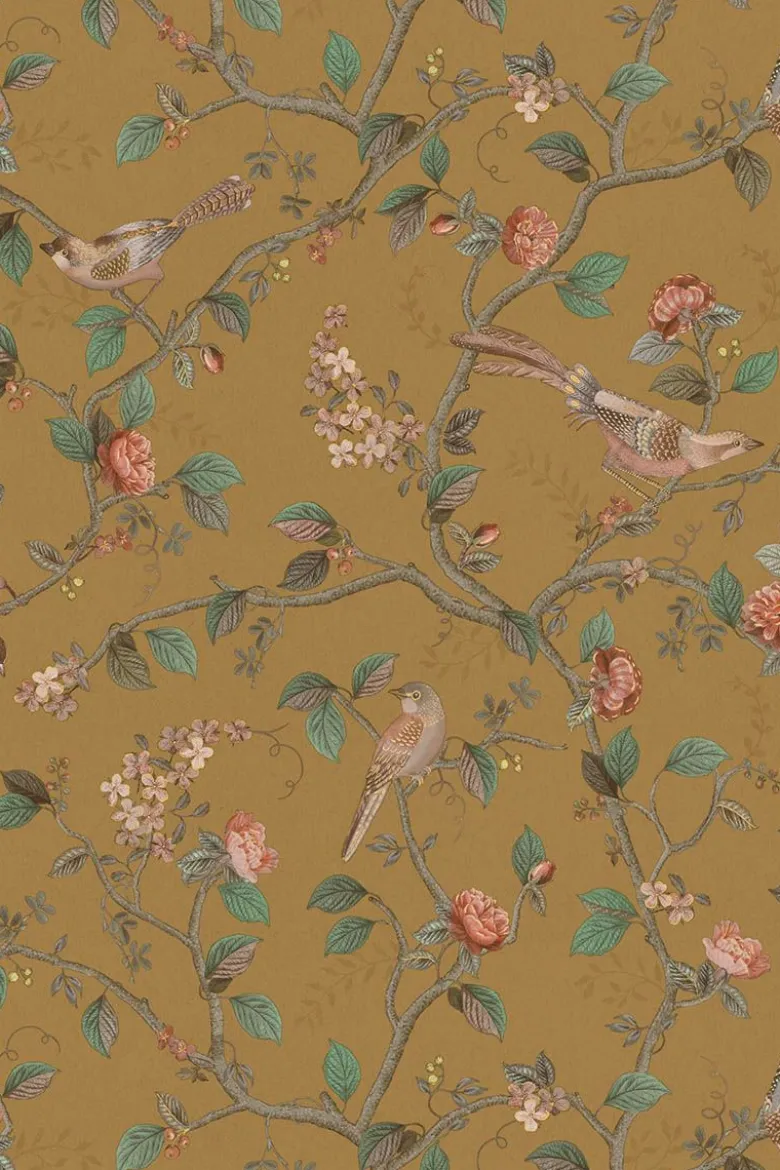 Pip Studio Good Nightingale Vliestapete Ocker