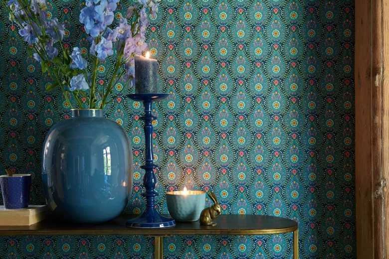 Pip Studio Raindrops Vliestapete Dunkel Blau