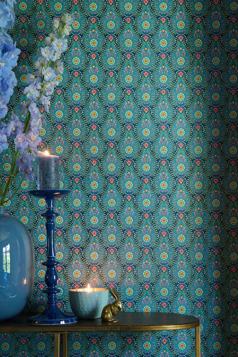 Pip Studio Raindrops Vliestapete Dunkel Blau