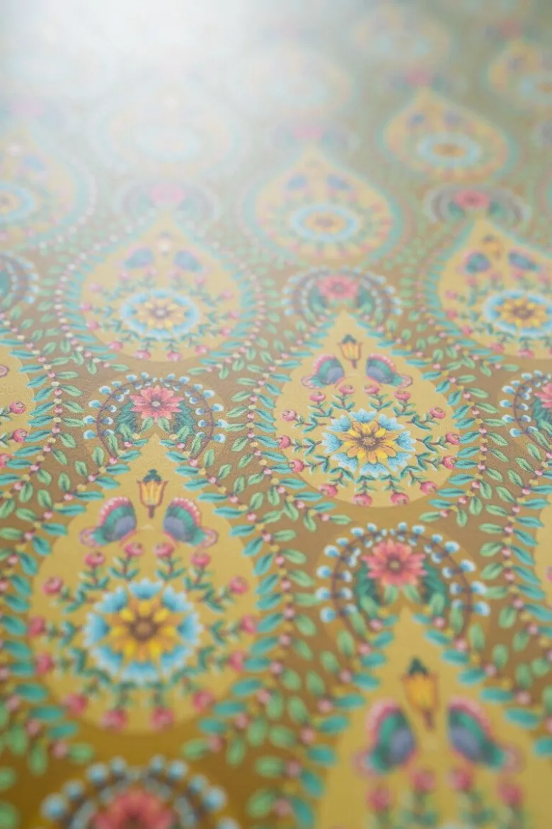 Pip Studio Raindrops Vliestapete Gelb/Ocre