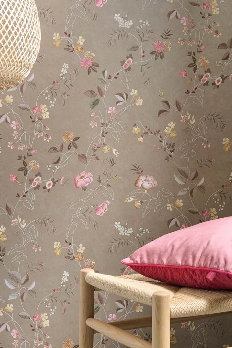 Pip Studio Tokyo Blossom Vliestapete Khaki