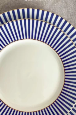 Royal Stripes Gebäckteller Blau 17 cm