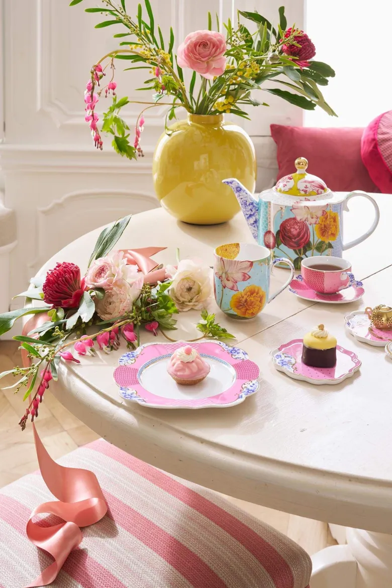 Set/2 Espresso Tasse & Untertasse Royal Rosa 125ml