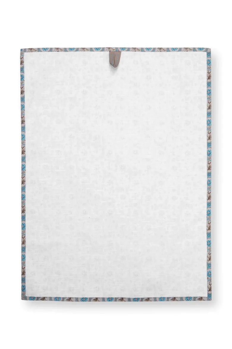 Set/2 Geschirrtüchern Blooming Tales Bustani-Pashmina Khaki/Blau