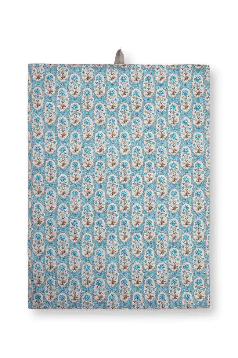 Set/2 Geschirrtüchern Blooming Tales Bustani-Pashmina Khaki/Blau