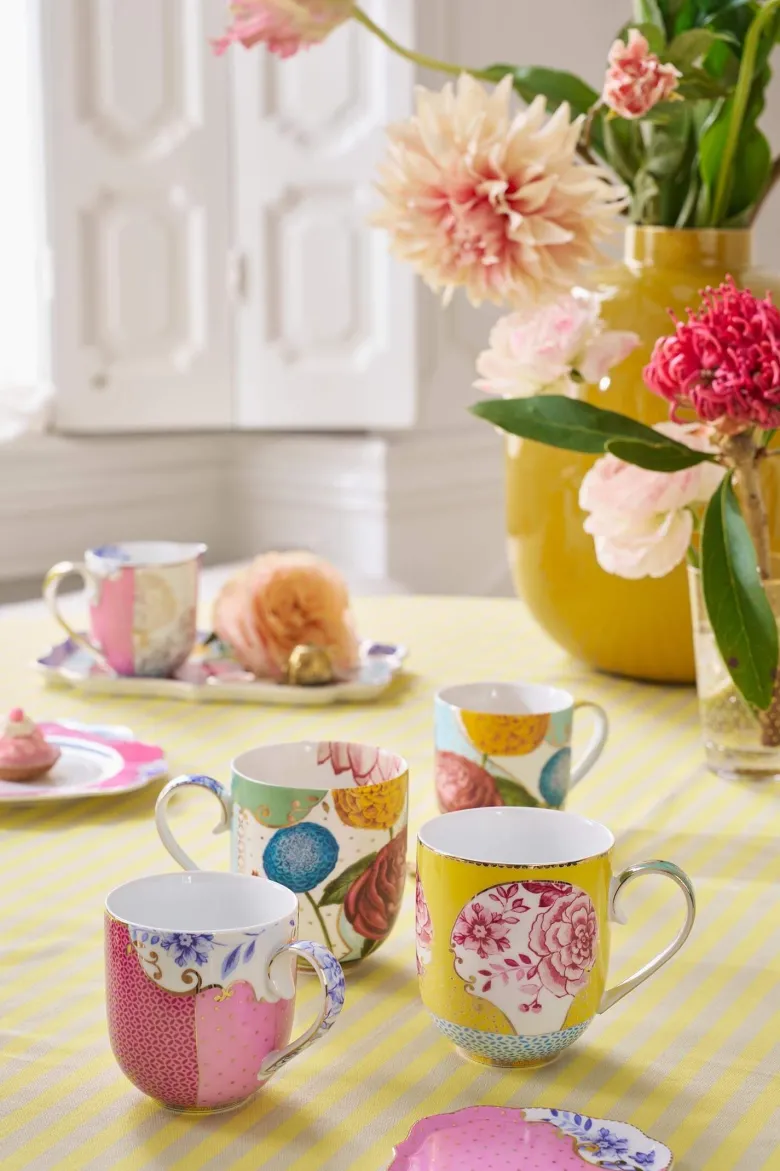Set/2 Tassen Royal Flowers 260ml