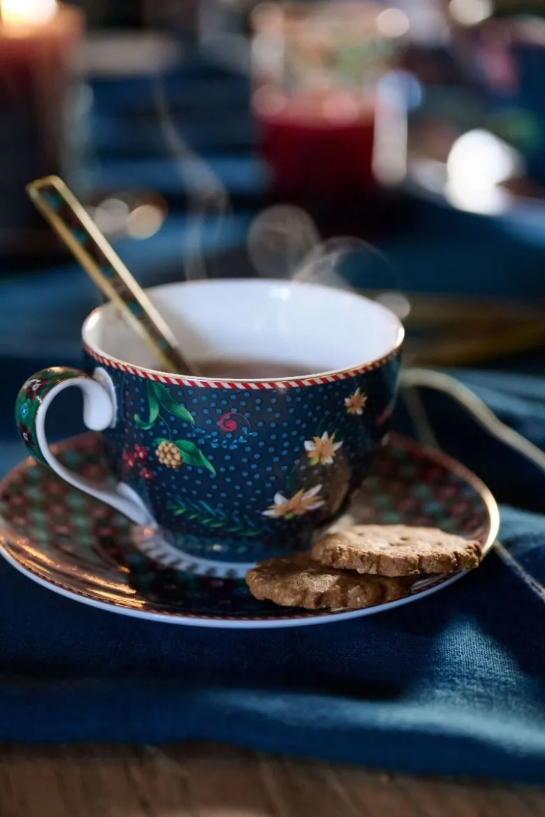 Set/2 Tasse & Untertasse Berry Blues
