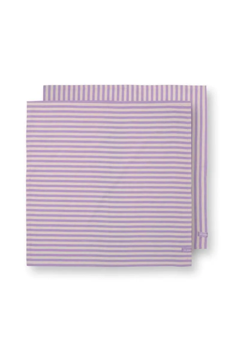 Stripes Set/2 Geschirrtüchern Lila