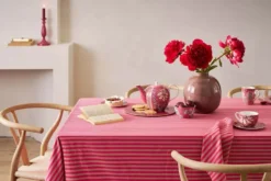 Stripes Tischtuch Rosa