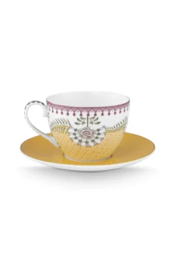 Tasse et Soucoupe Lily&Lotus Tiles Gelb 300ml