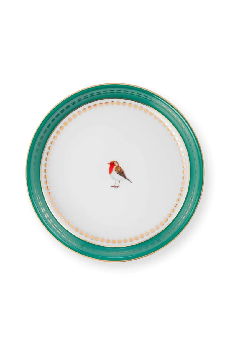 Tea for One Love Birds Medallion Emerald-Grün
