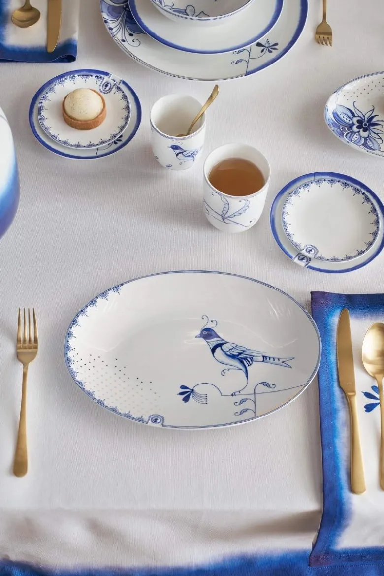 Teller Oval Pip & The Blue Bird Weiß 21.5cm