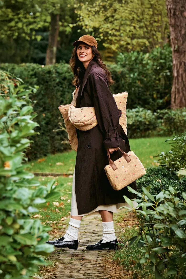 Tragetasche Tilda Groß Teddy Sand
