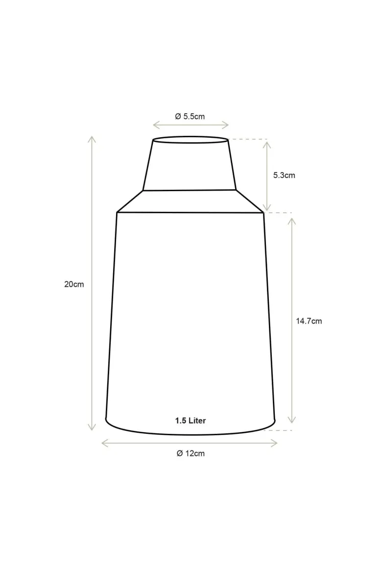 Vase Metall Dunkelrot 20cm
