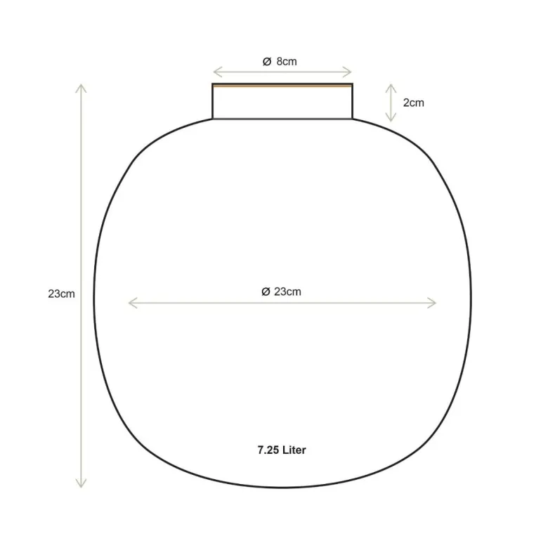 Vase Metall Khaki 23cm