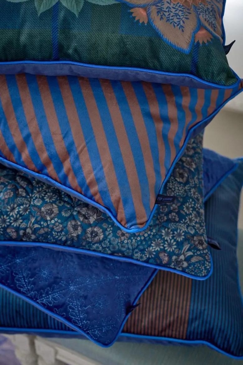 Zierkissen Multi Streifen Blau