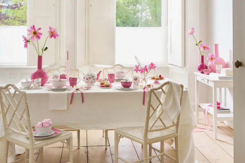Zuckerdose Jolie Punkte Gold Rosa